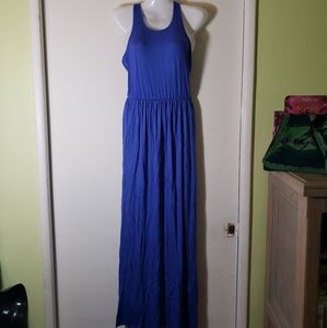 Maxi razorback dress with pockets, size Small